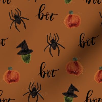small 32-14 pumpkins spiders witches boo