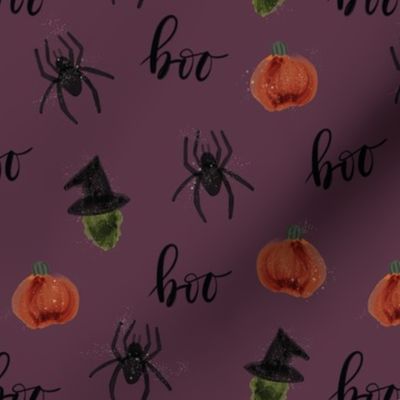 small 78-15 pumpkins spiders witches boo