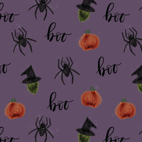 87-13 pumpkins spiders witches boo