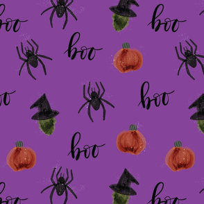 91-7 pumpkins spiders witches boo