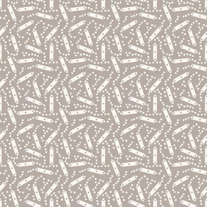 Shuttle and Dot in Warm Gray - small repeat