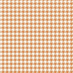 Houndstooth in Orange and Cream - small repeat