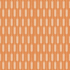 Wheat Stripe in Orange and Cream