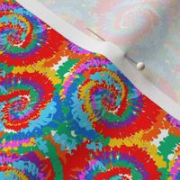 TINY tie dye fabric -tie dye, hippie, hippy, trippy, trendy, dye, tie dyed fabric, tie dye swirl -rainbow