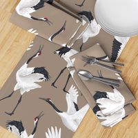 Japanese Cranes - Large - Light Teal Gray