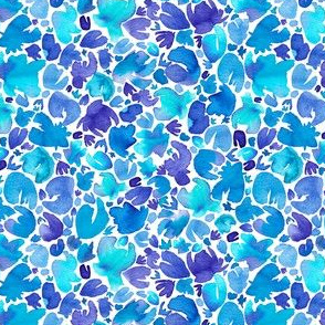 Watercolor Splotches in Blue