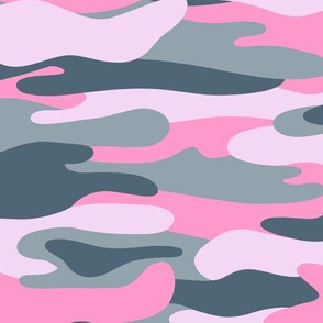 Camo pattern_pink and grey_large scale