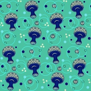 Fungi Fantasy / Green - Blue