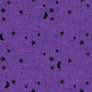 stars and moons // grape linen
