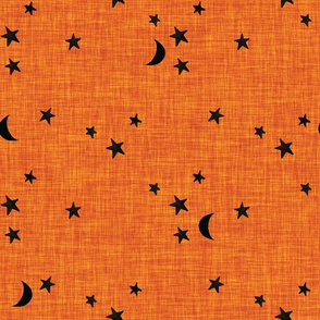 stars and moons // pumpkin linen