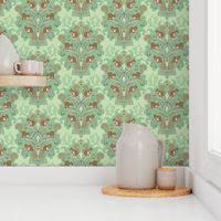 Squirrel Damask - Sping palette large scale