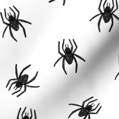 watercolor spiders // white
