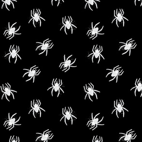 watercolor spiders // black