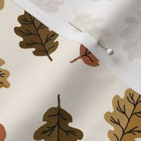 oak leaf fabric - autumn leaves fabric - fall multi