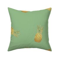 Watercolor Pineapple (Light Green) / Large Scale