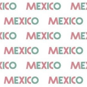 mexico sports fabric - red, white and green