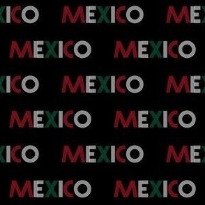 mexico sports fabric - red, white and green
