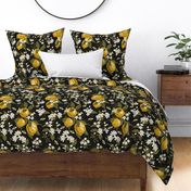 Bees & Lemons - Black (K90) - Large