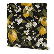 Bees & Lemons - Black (K90) - Large