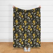 Bees & Lemons - Black (K90) - Large