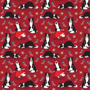 X-small scale • Christmas Border Collie red