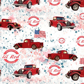 Lil Red - Patriotic Flag Classic Truck