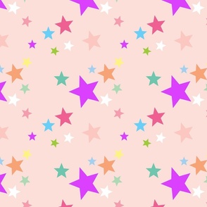 Confetti Stars Blush Pink