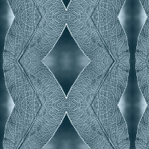 8x5-Inch Repeat of Leaf Macro in Misty Blue Gray