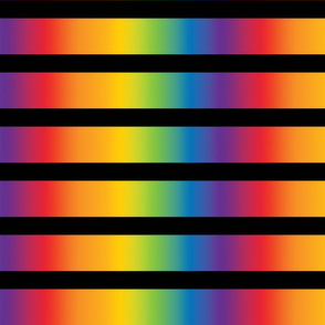 Black Rainbow Gradient Stripe