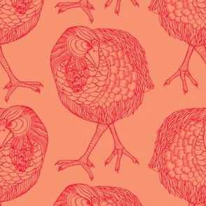 Takahe Patterns Red