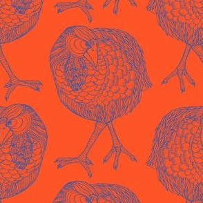 Takahe Patterns Red & Blue
