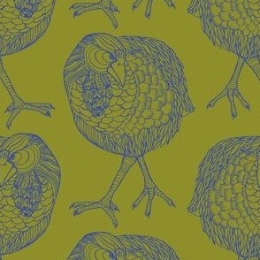 Takahe Patterns Green & Blue