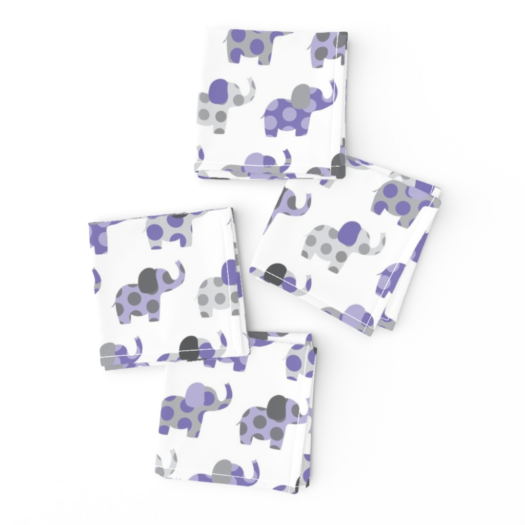 Ellie's Elephant Friends in Purple and Gray