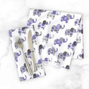 Ellie's Elephant Friends in Purple and Gray