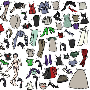 "Thread," Eclectic Goth Paper Doll