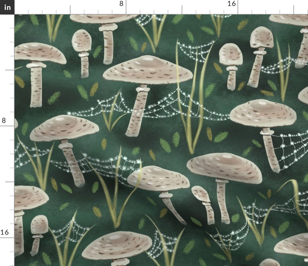 Mushrooms and Spiderweb Dew