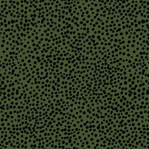 Little tiny cheetah spots sweet boho basic spots animal inspired minimal nursery print monochrome black on cameo green SMALL
