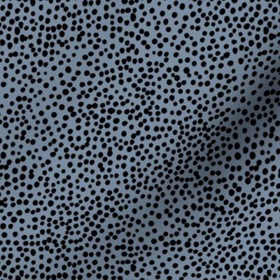 Little tiny cheetah spots sweet boho basic spots animal inspired minimal nursery print brick winter blue black SMALL