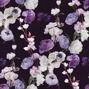 Moody Floral - purple tinge - custom request