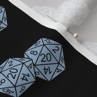 Slate d20 Dice Black BG by Shari Armstrong Designs