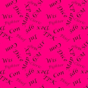 Black Gamer Terms Large Scale Bubblegum Pink bg by Shari Lynn's Stitches