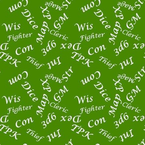 White Gamer Terms Large Scale Poison Green bg by Shari Lynn's Stitches