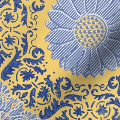 Napoleonic Fleurons & Anthemia Arabesque ~  Rococo Gold and Willow Ware Blue and White 