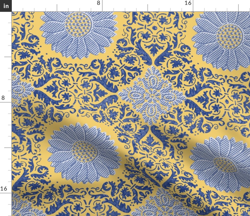 Napoleonic Fleurons & Anthemia Arabesque ~  Rococo Gold and Willow Ware Blue and White 