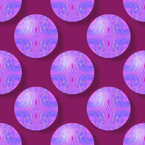 CSMC4 - Medium -  3D Polka Dots in Maroon - Pink - Purple