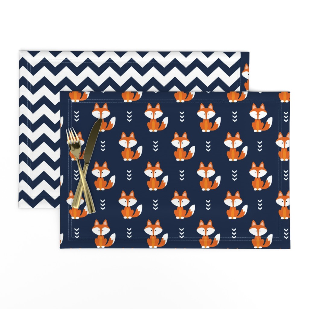 Navy Fox Fat Quarters