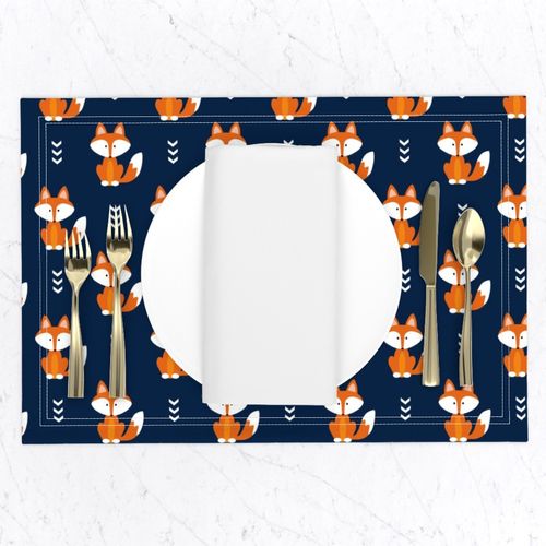 Navy Fox Fat Quarters