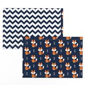 Navy Fox Fat Quarters