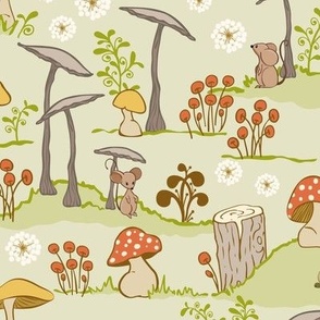 Woodland Mushrooms -Scene