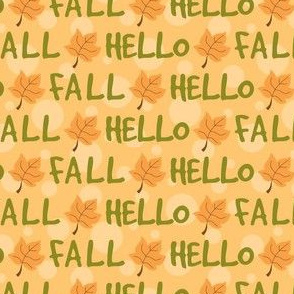 Hello Fall with Green Words (on dots)
